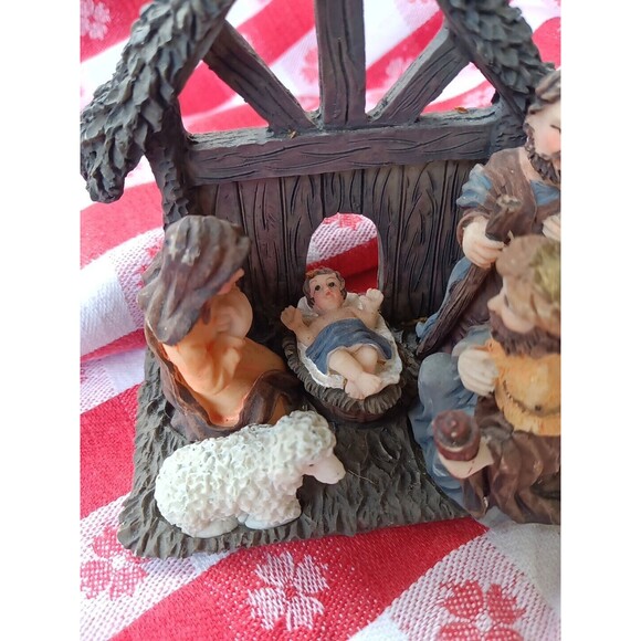 K's Collection Vintage Nativity Scene Home Decor 5" - Picture 3 of 8